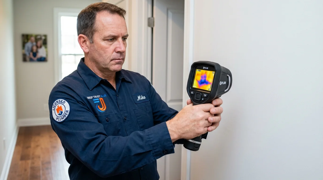 Thermal imaging leak detection by Johns Plumbing LLC in Shawsville